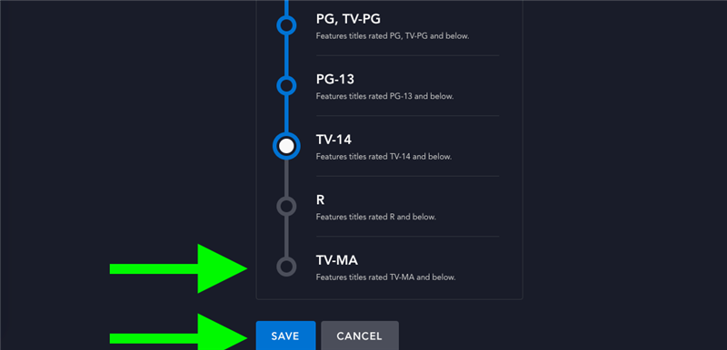 Allow TV-MA on Disney+